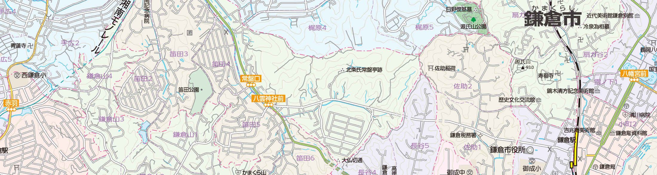 鎌倉駅周辺 1/25,000