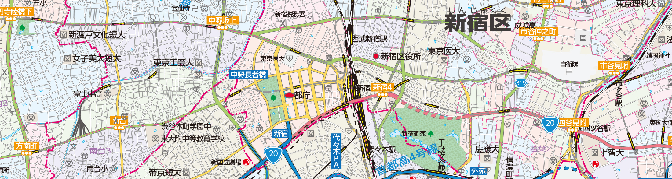 新宿駅周辺 1/50,000