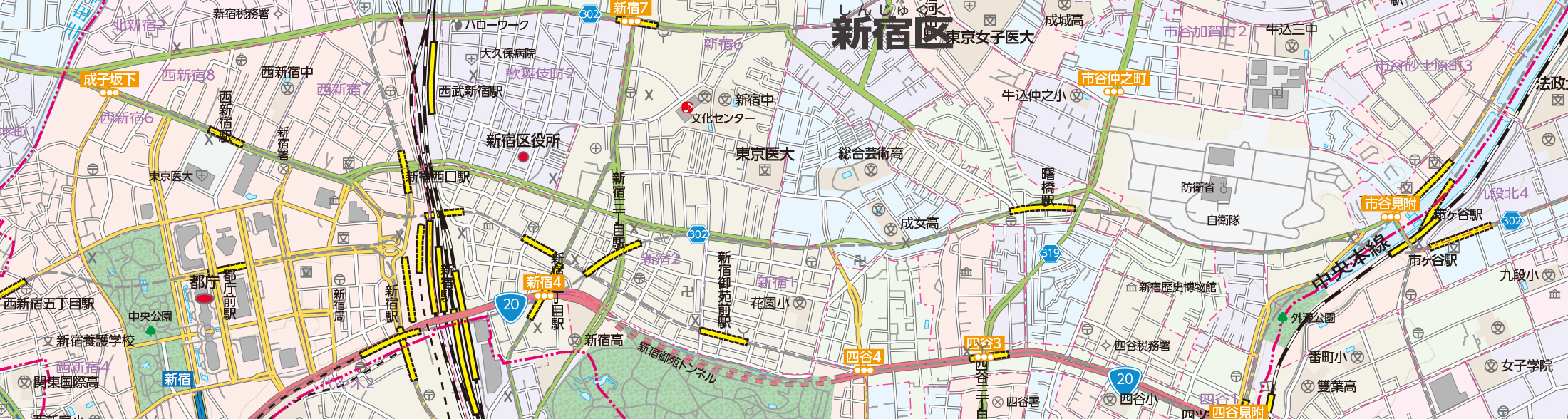 新宿駅周辺 1/25,000